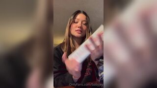 Babyjey Checking What She Bought After Shopping Onlyfans Leaked Video