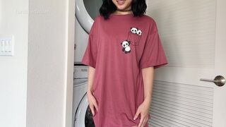 Funsizedasian Went Horny While She Does Laundry And Ride Dildo Onlyfans Leaked Video