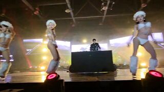 Clubsupermoon Fly With Me Christmas Party Strip Dancing On Public Stage Video