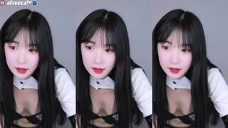 Bj Pyuri Gorgeous Teen Wearing Black Latex Bikini Set Dancing And Shows Closeup Of Her Sweaty Body Afreecatv Stream Leaked Video