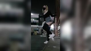 Asian Whore Stick Dildo In Public Warehouse And Fuck Her Pussy Leaked Video