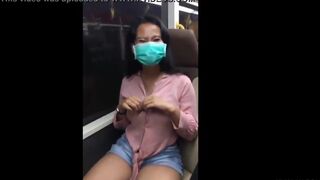 Busty Asian Chick Flash Her Boobs In Bus Leaked Video