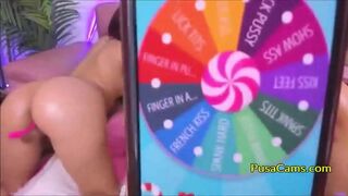 Asian,American and Ebony Having Funtime With a Dirty Spin Wheel Chaturbate Video
