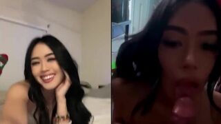 Gorgeous Asian Insta Model Gives Sloppy Blowjob Cam Leaked Video