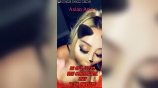 Pretty Asian Blonde Gives Deep Blowjob Cam Video