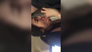Adorable Asian Chick Deeply Sucks a Cock Before He Cums in Her Face Video