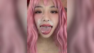 Pinesoulvip Pink Haired Hoe Enjoying Taste Of Cum Onlyfans Video