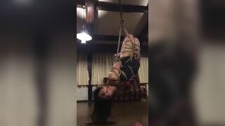 Asian Babe Gets Tied and Hanged Bondage Video