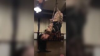 Asian Babe Gets Tied and Hanged Bondage Video