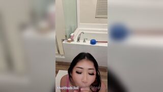 Hahahnancyy Erotic Asian Babe Sucking a Dildo Sensually Onlyfans Video