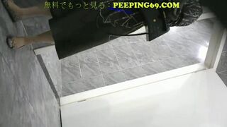 Hairy Asian gets Exposed In a Hidden Cam On Toilet Video