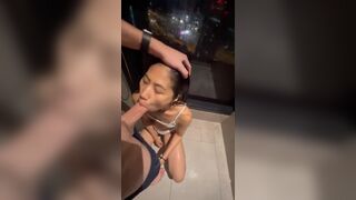 Small Asian Gf Sucks a Huge Cock Video