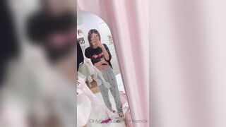 Kumikomizk Asian teen reveals Her Tiny Boobs On Mirror Onlyfans Video