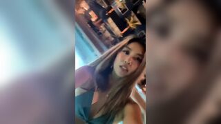 Sexy Asian Babe Showing Off on a Pool Party Video