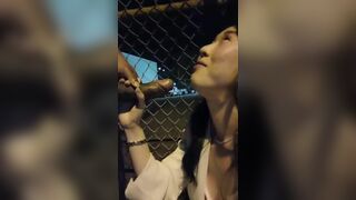 Asian Wife Giving Head In Public Video