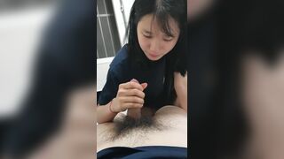 Amateur Asian Giving a Handjob Video