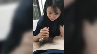 Amateur Asian Giving a Handjob Video