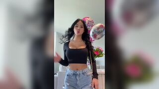 Sexy Asian Cutie With Big Boobies Dancing While Showing her Bouncy Tits Video