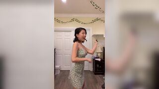 Pretty asian Doing a Sexy Dance Video