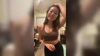 Cute Sexy Asian With Big Tits Dancing Off Video
