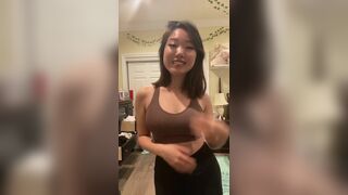 Cute Sexy Asian With Big Tits Dancing Off Video