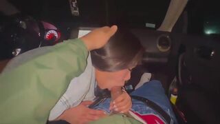 Asian Sexy Gf Gets Horny in the Car and Sucks Bf Cock Video