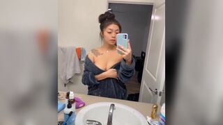 Pretty Asian With Hot boobs Showing off Video