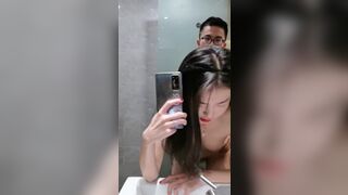 Amateur Asian Couple Mirror Sex Video