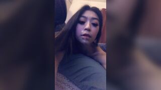 Toxicdaisies Asian Slut Showing Off her Cum Filled face While Getting Fingered Video