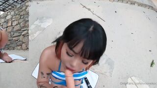 nnnnekochan Hot Cute Asian Giving Head In Public Onlyfans Video