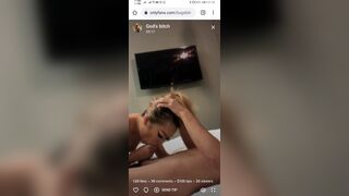 God's Bitch Asian Gf Getting Her Bf Hard Dick In her Mouth On a Live Onlyfans Video