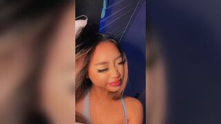 Cute Asian With Pretty Lips Teases Her Fans Video