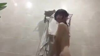 Pretty Asian Touching Clean Pussy And Playing With Her Nipples Video