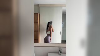 Wild Skinny Asian Showing Off In Tight Pants Video