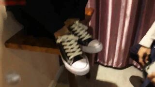 Cute Asian Slut Giving An Awesome Blowjob By Her Feet Video