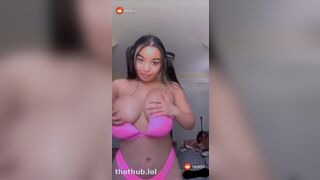 Sofia Asian Babe Showing Off Her Huge Tits on Bed Video