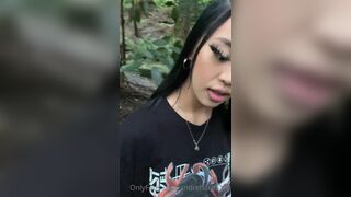 Andreharris_10 Sexy Asian Chick Deeply Sucks a Cock and Getting Fucked in the Wood Onlyfans Video