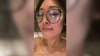 Foopahh Nerdy Asian Babe Teasing Her Wet Boobs While She Is In a Bathtub Onlyfans Video
