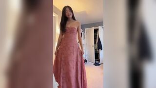 Pretty College Teen In a Hot Dress Showing Off Video