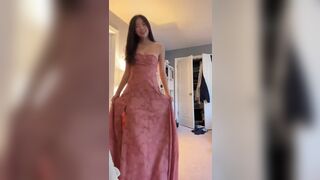 Pretty College Teen In a Hot Dress Showing Off Video