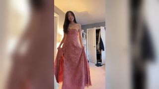 Pretty College Teen In a Hot Dress Showing Off Video