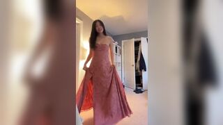 Pretty College Teen In a Hot Dress Showing Off Video