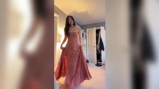 Pretty College Teen In a Hot Dress Showing Off Video