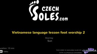 Asian Nerdy Girl Gets Her Feet Kissed and Licked Video