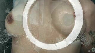 Elle Lee Asian Sucking and Fucking hard On her Pussy With Dildo While Showering Video