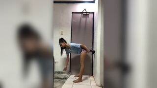 Pretty Asian Teen Teases Pussy With Huge Toy Video