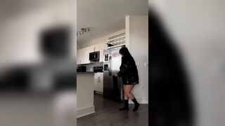 Sexy Fit Asian Trying Out Hot Short Skirt Video