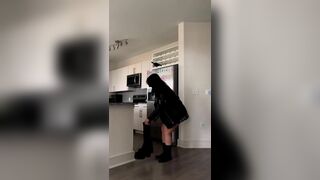 Sexy Fit Asian Trying Out Hot Short Skirt Video