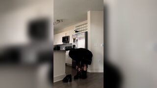 Sexy Fit Asian Trying Out Hot Short Skirt Video