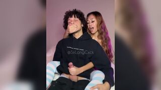Sirlongcxck Curly Haired Bf Gets a Sloppy Handjob On His Cock Video